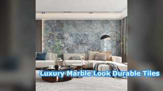Durable Marble Look Porcelain Kitchen Floor Tiles