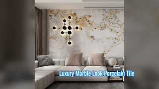 Luxe porseleinen tegel met marmerlook op groot formaat 1200x2700