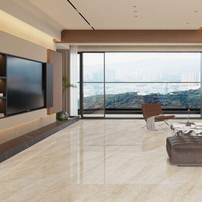 Marble Look Porcelain Tile with 8 Random Patterns, Less Than 0.1% Absorption Rate, and High Scratch Resistance for Floor and Wall Applications