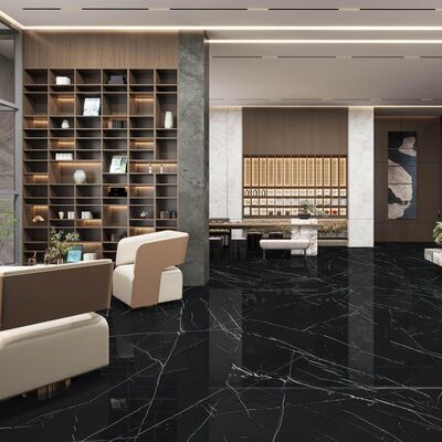 Duurzame marmeren porseleinen tegels met dunne mortelinstallatiemethode die duurzame oppervlakteoplossingen bieden