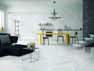 Super Witte Marmeren het Porseleintegel van Carrara 12 Mm-Zuurvaste Dikte