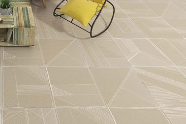 Inkjet-het Tapijt van de Decoratiebadkamers betegelt 24 X 24 X 0,4 Ce-Onregelmatige het patroonduim tegel van de Certificaat van de beige kleur