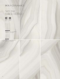 Opgepoetste Marmeren Effect Ceramische het Agaat Beige Kleur 600*1200 Mm van Vloertegels