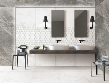 Witte Marmeren het Porseleintegel van Carrara, de Muur van de Keukenwoonkamer en Vloertegels
