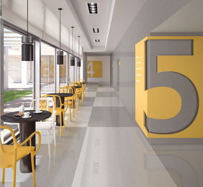 64 ' X128'-van de de Tegels Grote Plak van de Project de Grote Grootte Tegels van het Formaatgrey modern porcelain wall /Floor