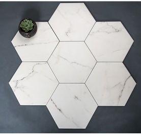 Hexagon Openlucht Binnen 8.8mm Marmeren het Porseleintegel van 8 ' X9.2