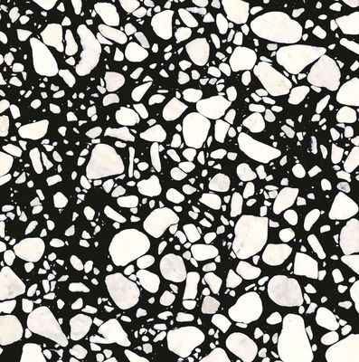 Kunstmatig Prefab Zwart Wit Crystal Vitrified Terrazzo Floor Tile 60x60cm